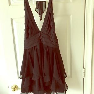 Forever 21 halter backless ruffle mini dress
